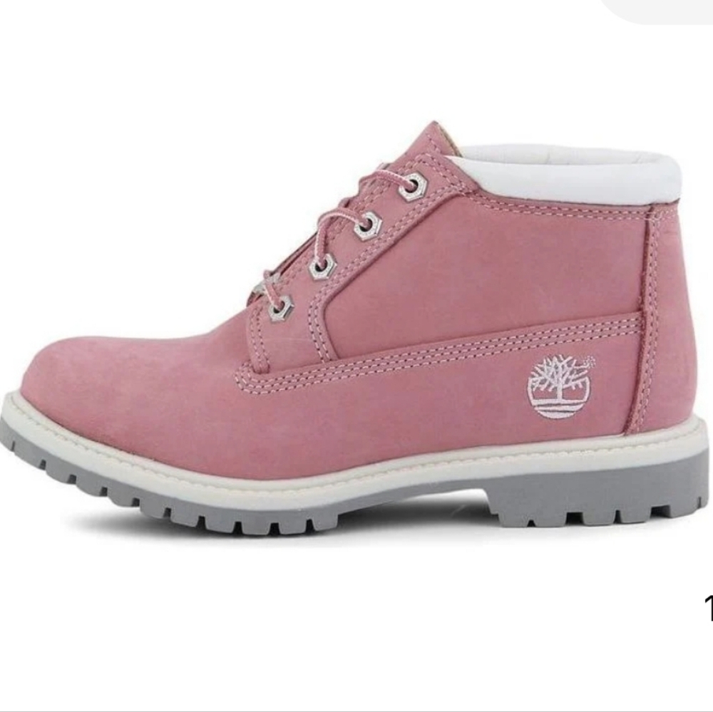 Timberland Boots, Size 7, Chukka Waterproof, Suede Leather, Pink - Picture 1 of 10